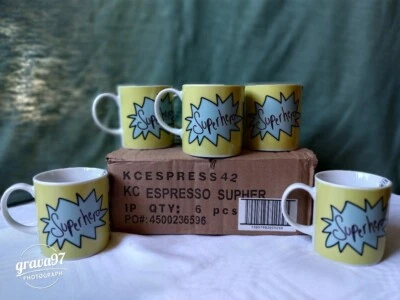 Juego de 6 tazas de espresso de porcelana KitchenCraft SuperHero 80 ml Foto 1 de 4