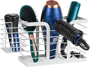 Hair Dryer Wall Mount Holder, Stainless Steel Organizer for Styling Tools - Picture 1 of 8