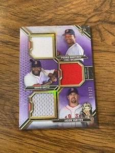 2021 Topps Triple Threads Pedro Martinez David Ortiz Jason Varitek Relic /27