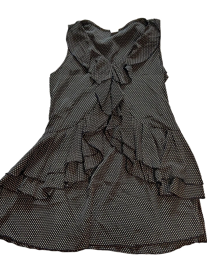 Needle & Thread Women’s Large Mini Dress Cascade Ruffle Navy Blue Geometric - Image 1 of 4