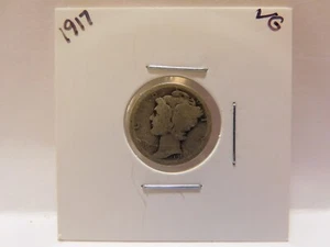 1917 Winged Liberty "Mercury" Dime 90% Silver US Mint Coin - Picture 1 of 2