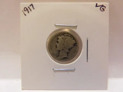 1917 Winged Liberty "Mercury" Dime 90% Silver US Mint Coin - Image 1 of 2
