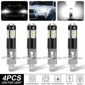 4x H1 LED Fog Light Bulbs High Power Driving Lamps 200W Super Bright 6500K White - Picture 1 of 8