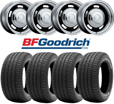 15 STAGGERED RALLY WHEELS RIMS TIRES BFGOODRICH 255 235 60 15 RADIAL TA Foto 1 de 4