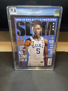 CGC 9.6 NEWSSTAND EDITION Slam Magazine(original)RJ Barrett-November 2018 - Picture 1 of 1