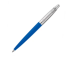 Parker Jotter Standard CT Chrome Trim Ball Point Pen Sky Blue Body Blue Ink New - Picture 1 of 2