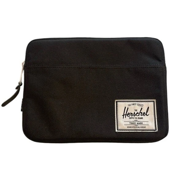 Herschel Tablet Ipad Accesorios Estuche Negro con Borde Blanco 7 x 10 Foto 1 de 4