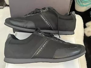 HUGO Boss Mixed Material low top Black Shoes 50388431 EU size 45 US 11 - Picture 1 of 12
