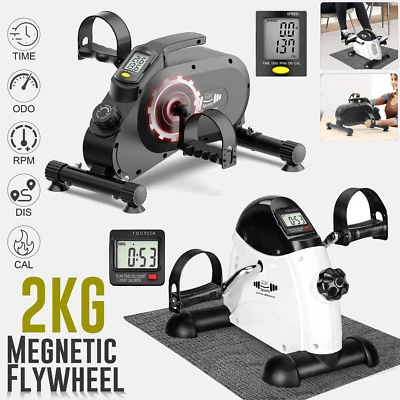 Portable Mini Exercise Bike Pedal Exerciser Arm Leg Cycle Machine Resistance - Image 1 of 4