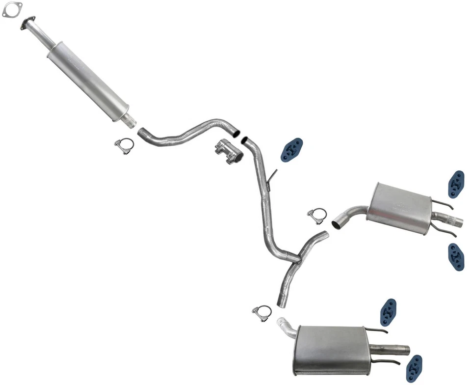 Exhaust System Rear Resonator Dual Mufflers for 2010-2014 Buick LaCrosse 3.6L - Image 1 of 4