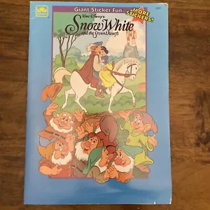 Vintage Walt Disney’s “Snow White and The Seven Dwarfs” Giant Sticker Fun - Picture 1 of 6