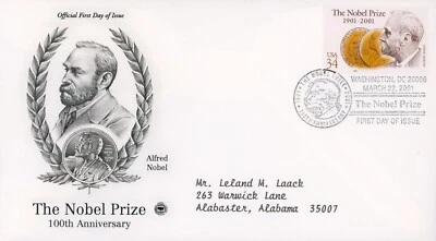 US 3504 FDC Premio Nobel PCS dirigido Foto 1 de 2