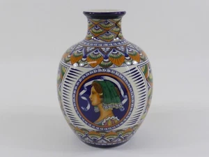 Fiorentine Porcellane Ceramiche Italy Vase Ornamentik Frauenporträt 21 cm - Picture 1 of 9