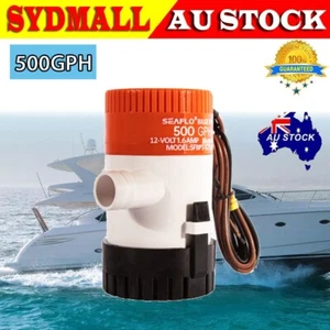 Bomba de sentina eléctrica sumergible para barco SEAFLO 12V 500GPH para manguera marina de 3/4 - Imagen 1 de 4