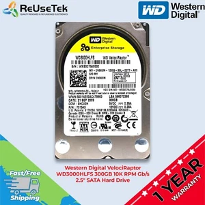 Western Digital VelociRaptor WD3000HLFS 300GB 10K RPM Gb/s 2.5" SATA Hard Drive - Picture 1 of 15