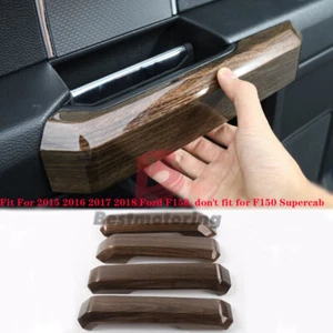 Kit de adornos de cubierta de manija de puerta interior 4* para Ford F150 2015 2016 2018 madera ABS - Imagen 1 de 9