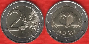 Malta 2 euro 2016 "Solidarity Through Love" BiMetallic UNC - Picture 1 of 1