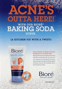 BIORE magazine AD #03 RARE 2017 BAKING SODA SCRUB - Picture 1 of 2