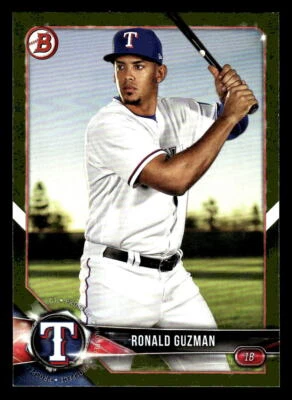 2018 Bowman #BP122 Ronald Guzman Texas Rangers  Prospects Camo 2 - Image 1 of 2