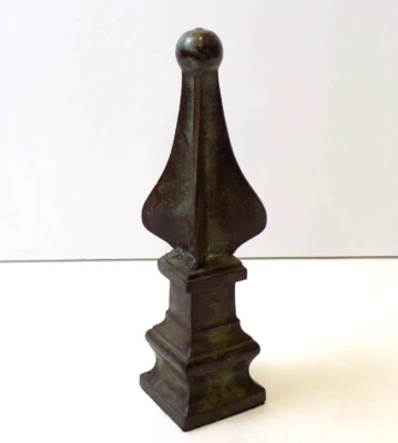 Finial Spire Statue Architectural Decorative Metal Brass Bronze Patina 8-1/4" - Image 1 of 4