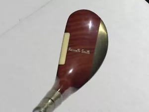 Vintage Kenneth Smith Roll In Persimmon Mallet Putter-Rare Wood Grip-Hand Made - Picture 1 of 12
