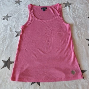 Vintage Polo Jeans Co Ralph Lauren XL Pink Ribbed Tank Top Embroidered Logo Y2K - Picture 1 of 8