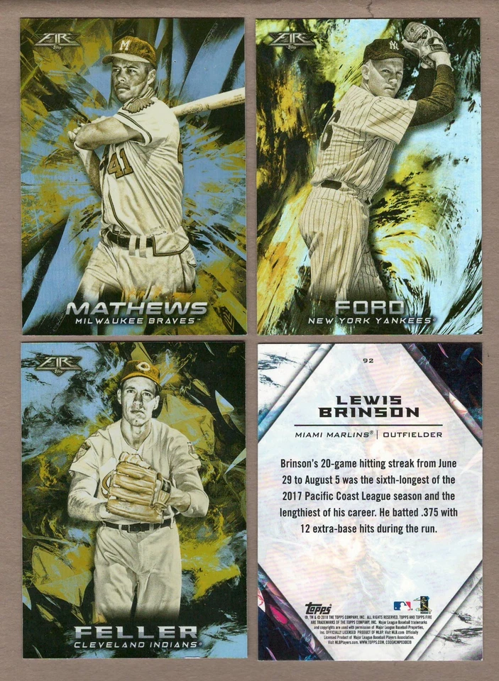 2018 Topps Fire GOLD Minted Parallel Single Cards #1-200 Foil - Image 1 of 1