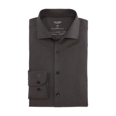 Olymp Level Cinque 24/Seven Uomo Camicia da Ufficio Antracite 204144 67 - Immagine 1 di 4