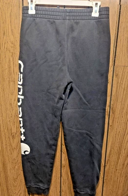 Carhartt Pantalones Sudadera Joggers Negro Juvenil Niños XL 18-20 Cierre Elástico Pierna Foto 1 de 4