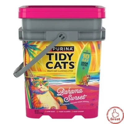 Tidy Cats Bahama Sunset Clumping Scented Low Dust Cat Litter - 35lbs