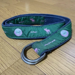 Abercrombie & Fitch Belt Green/Navy Deer Women Rare Model Limited Edition Casual - Picture 1 of 4