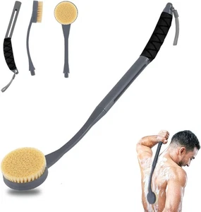 Rückenschrubber für Dusche, 20,5" Badebürste langer Griff für Tiefenreinigung, Rücken - Bild 1 von 7