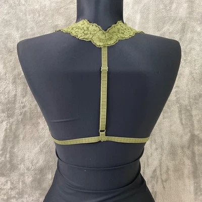 Intimately Free People Lace Rare T- Halter Lace Bralette women’s size L Green - Image 1 of 4