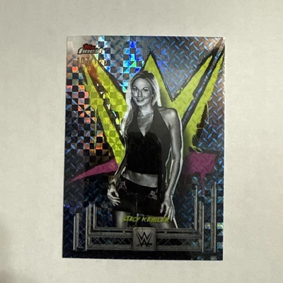 2025 Topps Finest WWE Stacy Keibler Common Blue Checkerboard Refractor /149 - Image 1 of 4
