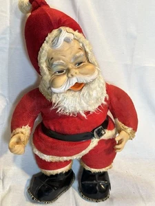 Vintage Rushton Rubber Face Santa Plush 15” 1950’s - Picture 1 of 22