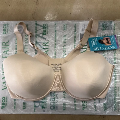 Nuevo con etiquetas Sujetador con aros Vanity Fair 38DD Beauty espalda espalda más suave figura completa 76380 Foto 1 de 4