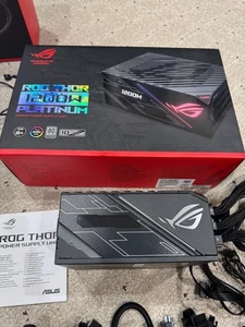 Alimentation ASUS Rog Thor 1200W Certifiée 80+ Platine RGB avec Panneau Oled - Photo 1/8