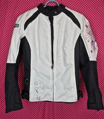 Speed and Strength Armor Motorcycle Jacket Women's white and pink Cross Sz Small - Image 1 of 4