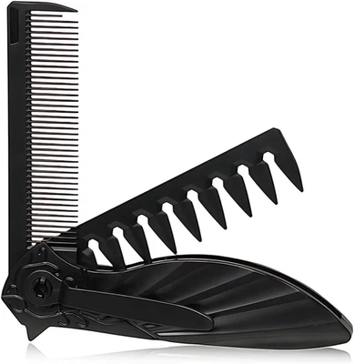 1 Pezzo Pettine Da Barba/Barbiere Uomo Donna – Pettine 3 in 1 Portatile E Pieghe - Immagine 1 di 4
