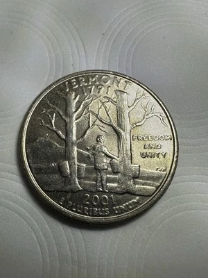 2001 Vermont State Quarter Freedom and Unity - Image 1 of 3