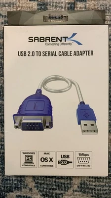 Sabrent USB to 9-Pin Serial Adapter 1 Ft - free fast shipping  - Image 1 of 2