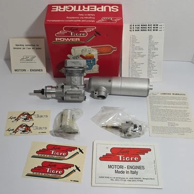 Super Tigre S-61 ABC W/M R/C Model Airplane Engine Decals (New In Box) Italy - Image 1 of 4