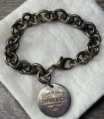 Please Return to Tiffany & Co. New York 925 pulsera de ley lote de tonificación Foto 1 de 4