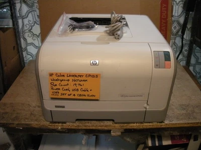 HP Color Laserjet CP1215 Network printer  Pg Count  19,761  CC376A - Image 1 of 4