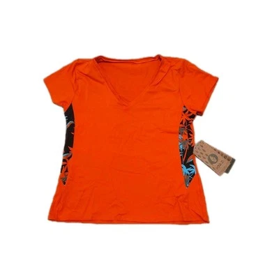 Camisa de cintura Dona Jo Active Top para mujer 1,5 mediana elástica naranja tiro medio Foto 1 de 4