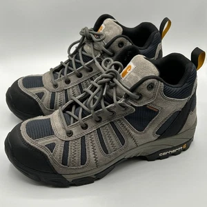 Carhartt CMH4175 Gray Waterproof Work Hiking Boots Slip Oil Resist Men 10.5 Wide - Picture 1 of 13