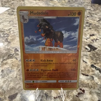 Mudsdale #78/147 Sun and Moon Burning Shadows Rare Reverse Holo Pokemon - Image 1 of 2