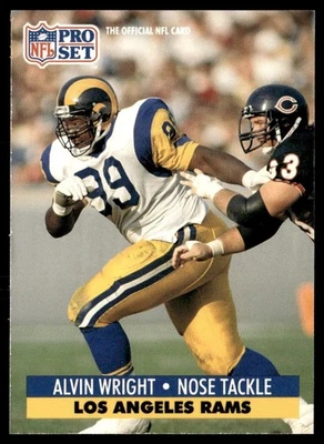 1991 Pro Set Alvin Wright Los Angeles Rams #206 - Image 1 of 2