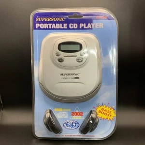 VTG Supersonic Portable Cd Player SC-2005 Headphones New Bass Boost 1 Bit DAC - Picture 1 of 10