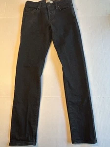 Baldwin Mens Black Raw The 76 Slim Selvedge Button Fly Jeans Sz 30x32 USA Made - Picture 1 of 7